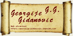 Georgije Gidanović vizit kartica